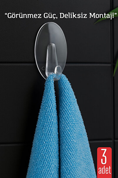 Transformacion 3 lü Şeffaf Kendinden Yapışkanlı Duvar Askısı – 5.5 x 3.2 cm |...