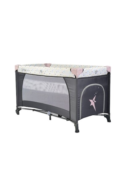 NOVOKIDS Pătuț pliabil convertibil pentru bebeluși Little Star NEST, 60X120 c...