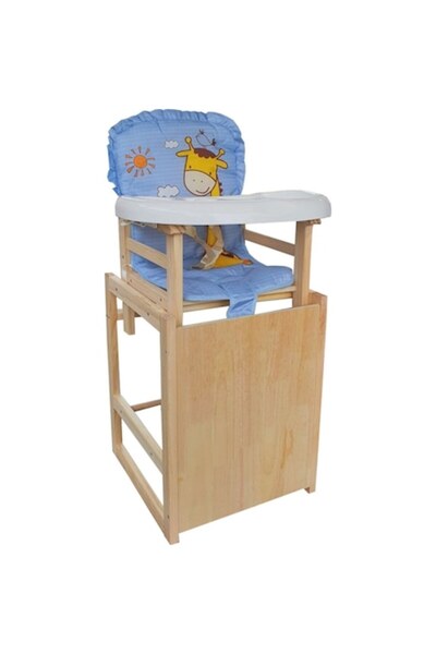 NOVOKIDS Transformable High Chair and Table for Kids - Wooden Table Chair, Blue