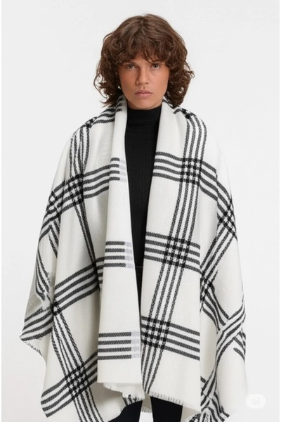 awix Eșarfă în carouri elegantă cu textura moale pentru femei