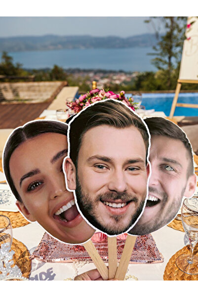 Dijital Nostal Kişiye Özel Bekarlığa Veda, Kına Gecesi Damat Çubuk Yüz Maskes...