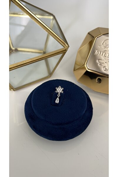 SU PERİSİ TAKI BİJUTERİ Cerrahi Çelik Gümüş Zirkon Taşlı Sallantılı Kar Tanesi Model Piercing ,Tragus,Helix