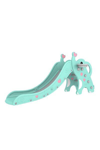 NOVOKIDS Tobogan Elephant™ pentru copii, interior și exterior, tobogan de 191 cm, maxim 40 kg, include minge de baschet