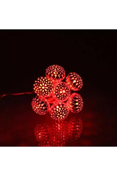 Well Ghirlanda electrica luminoasa decorativa cu felinar 20 LEDuri rosii cabl...