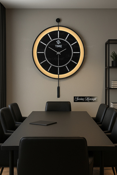 SEVİNÇ KONSEPT LED li Divan Tiktok (XX LARGE Boy 60 x 80 cm) SİYAH, Modern De...