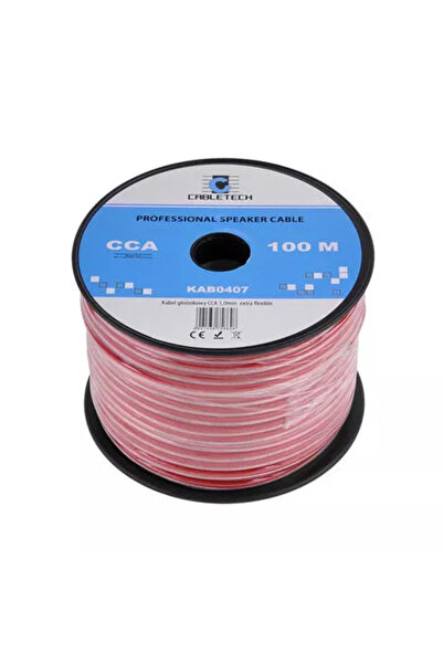 OEM Υπερεύκαντο καλώδιο ηχείων CCA 2x1mm λευκό/κόκκινο Cabletech KAB0407