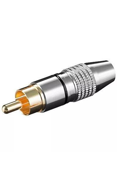 OEM RCA мъжки конектор, черен пръстен, позлатен, метален, Goobay