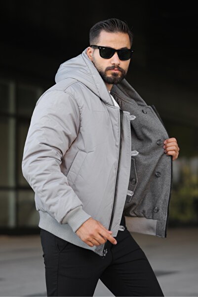 MİS MODA Men's Reversible Wearable Winter Coat