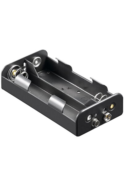 OEM Battery holder 4x C R14 with 9V connector black 11457 Goobay