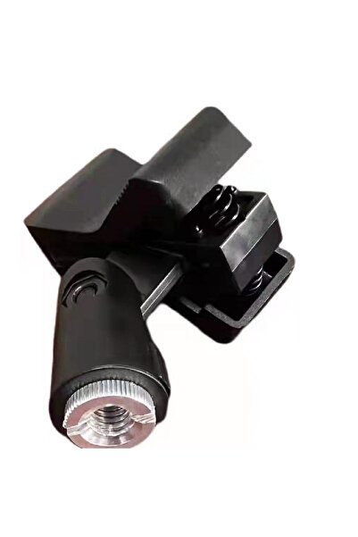 OEM Microphone clip walnut clip-type mountable on stand with black pantograph arm