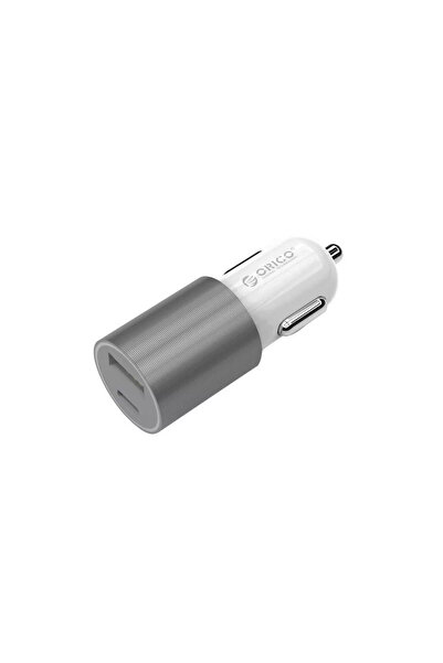 Orico Incarcator auto USB Type C 12V-5V 3.1A 15.5W argintiu UCF-2U