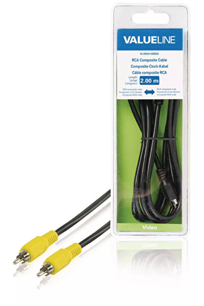 OEM Cablu video compozit RCA tata la compozit RCA tata 2m Valueline