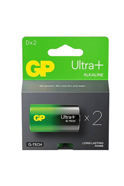 GP Baterii alcaline UltraPlus R20 D 2buc/blister GP13AUPTA21-2GSB2