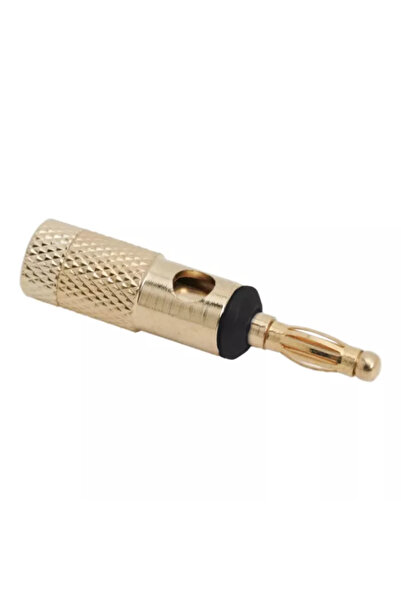 OEM Mufa banana aurita tata pentru cablu max 4mm inel negru