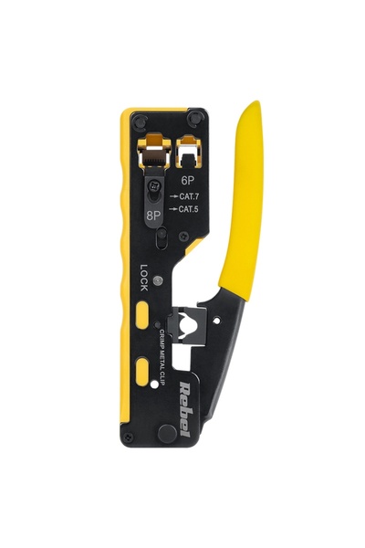 OEM Cleste sertizare PASS-THROUGH RJ45 Cat.5 Cat.6 Cat.7 8 pini si RJ12 6 pin...