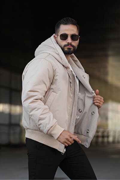 MİS MODA Men's Reversible Wearable Winter Coat