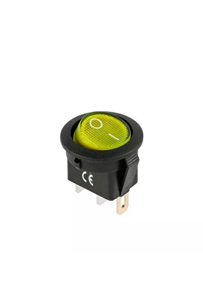 OEM Intrerupator 3 pini ON-OFF IRS 101 12VDC 20A ingropat galben cu retinere