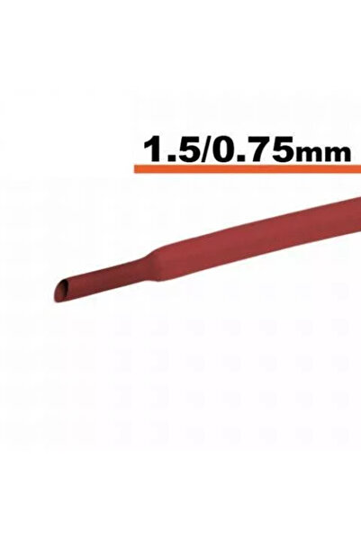 OEM Κόκκινος θερμοσυστελλόμενος σωλήνας 1,5mm/ 0,75mm 0,5m