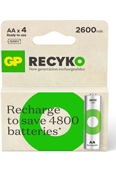 GP Batteries R6 AA NiMH 2600mAh 4pcs ReCkyo GP270AAHCER21-TLB4