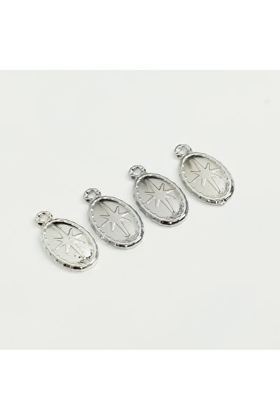 yfhobi 1 Adet - 24 mm Kutup Yıldızı Desen Metal Uç, Takı İçin Charm Uç, Rodyu...