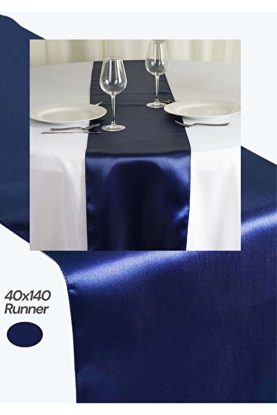 PratikDikisco Lacivert Saten 40x140 Runner-Amerikan Servisi