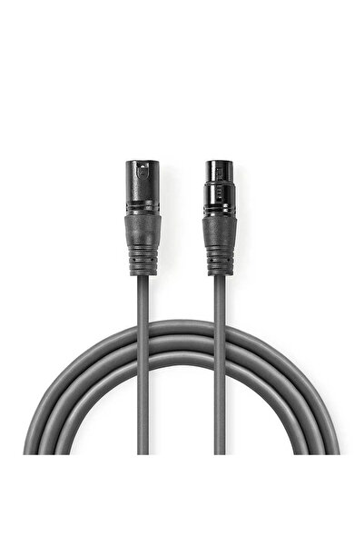 OEM Cable XLR 3 Pin male - XLR 3 Pin female 20m gray Nedis