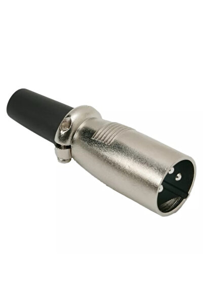 OEM Mufa XLR 3 poli tata cu protectie pentru cablu din cauciuc