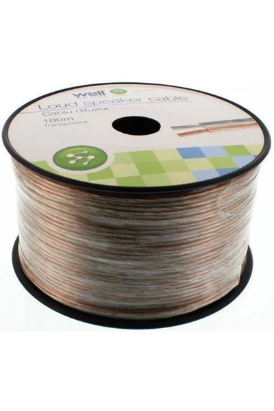 OEM Διαφανές καλώδιο ηχείων 2x0.75mm CCA Well LSP-CCA0.75TT-100-WL