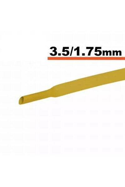 OEM Κίτρινος θερμοσυστελλόμενος σωλήνας 2,5 mm/ 1,25 mm 50cm