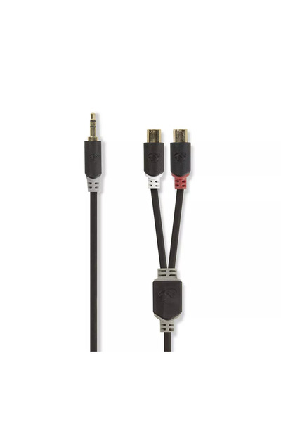OEM Audio cable adapter Jack 3.5 mm Stereo male - 2x RCA female 0.2m Nedis