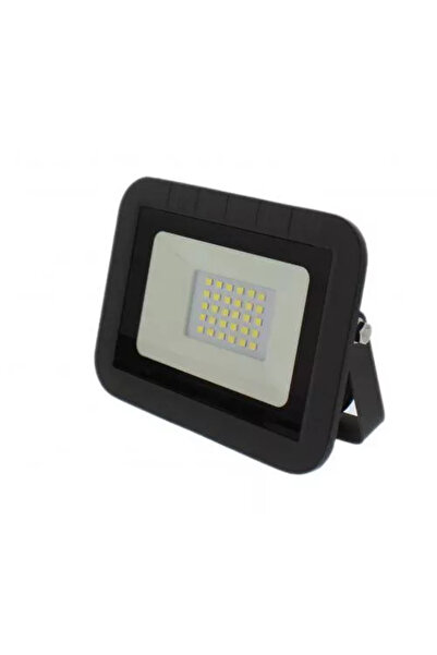 Well LED floodlight 20W 1600lm IP65 6500K cool white black aluminum housing