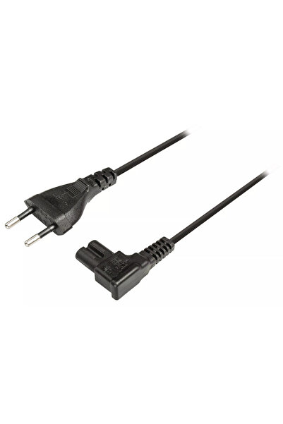 VALUELINE Power cable Euro male plug - 2 pins angled 3m