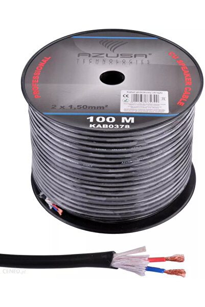 OEM Cablu difuzor PROFESSIONAL rotund izolat 2x1.5mm Cupru + fire bumbac 7.2m...