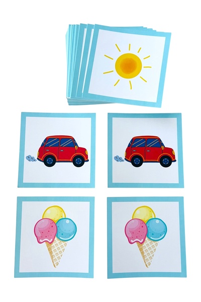 Loyameri Kidsshop بطاقات مطابقة الصور والصور 30 زوجًا 60 بطاقة