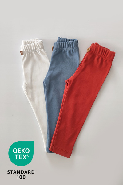 Luppinos Space 3lü %100 Pamuk Bebek Tayt Pantolon Set