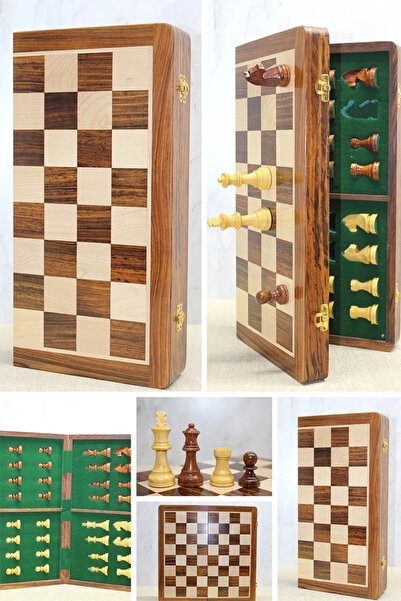 CT STONES Chess Game with Magnet Stones and Wooden Foldable Box 40 cm G225