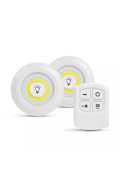 OEM Set of 3W 200lm COB LED wall lamps 3x AAA IP44 self-adhesive with remote ...