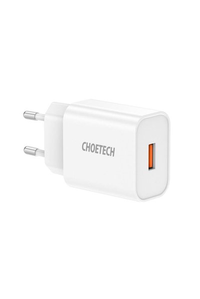 CHOETECH Incarcator retea 1x USB A QC 3.0 18W alb Q5003-EU-WH