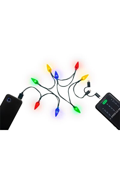 OEM Cablu de incarcare USB pentru smartphone cu lumini LED RGB - Lightning Mi...
