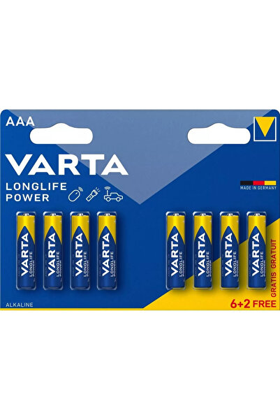 OEM Alkaline batteries R3 AAA Longlife Power Varta 8pcs/blister 4903/8-VARTA