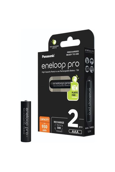 OEM Set acumulatori Panasonic Eneloop Ni-MH 2x AAA (R3) 930mA PRO 2buc BK-4HC...