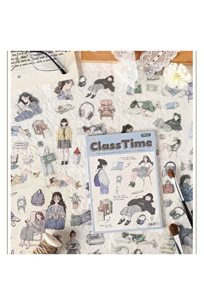 İthal U7-20 sayfa forest girl PET sticker kitabı - Renk : Mor