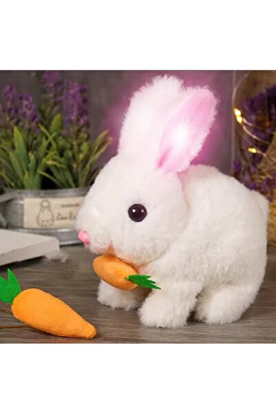NB market Zıplayan tavşan peluş oyuncak ışıklı vik vik tavşan pilli karışık r...