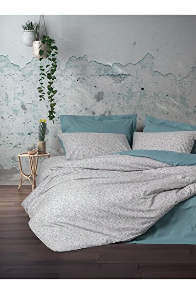 ŞENER HOME Cottonbox Petite Double Size Fitted Sheet Duvet Cover Set June Mint