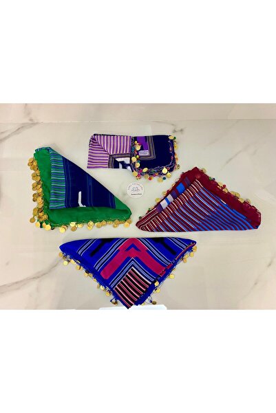 FAMU PAZARLAMA RF OLTEANĂ TRADIȚIONALĂ KERȘAN, FULAR, ȘAL, ATKI, YAZMA, EȘARF 4 PIESĂ COLORATĂ