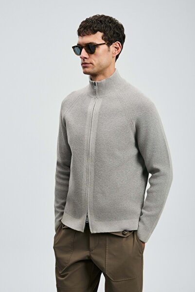 Lufian 112100075 Amber Чоловічий кардиган Чоловічий піджак СІРИЙ