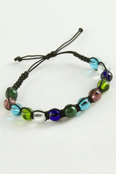 Eco Lounge Glass Bead Macrame Rope Bracelet