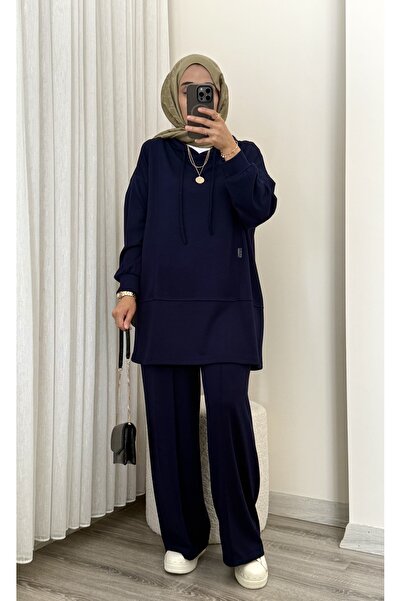 MERİÇ BOUTİQUE Kapşonlu Soft kumaş basic (geniş kalıp) 2li takım