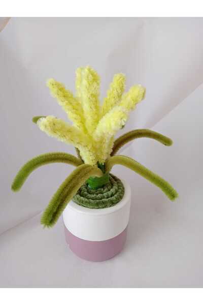 İ&G Çiçek ve Hobi evi Potted Decorative Chenille Lavender Flower