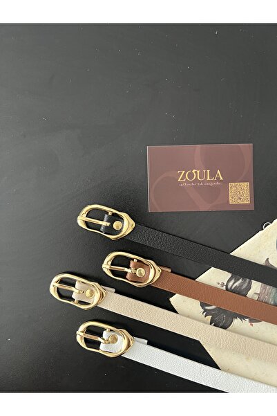 Zoula Ofertă de 4 bucăți Curea subțire cu cataramă aurie, centură pentru pantaloni, centură pentru cămașă, centură pentru haină, centură pentru rochie